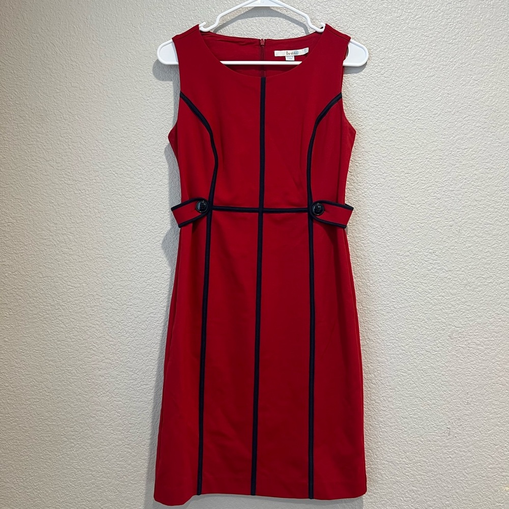 Boden Red Dress with Blue Trim, 6R